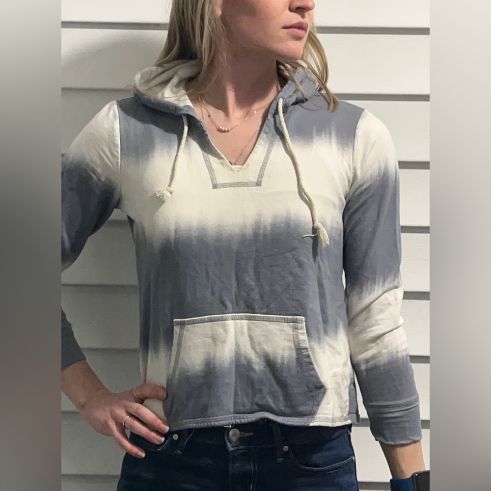 Gray and White tie dye Sweatshirt